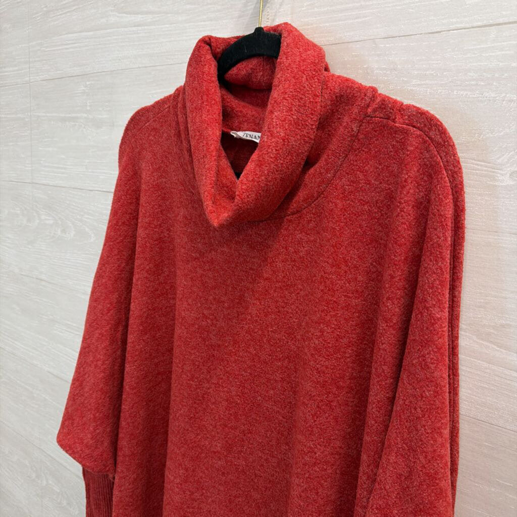 Zenana Red Turtleneck Sweater Top 1X