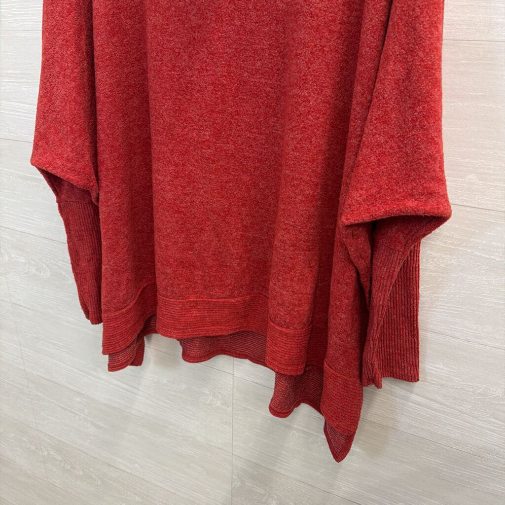 Zenana Red Turtleneck Sweater Top 1X