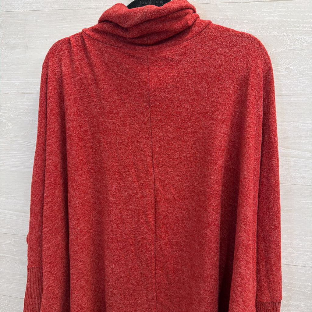 Zenana Red Turtleneck Sweater Top 1X