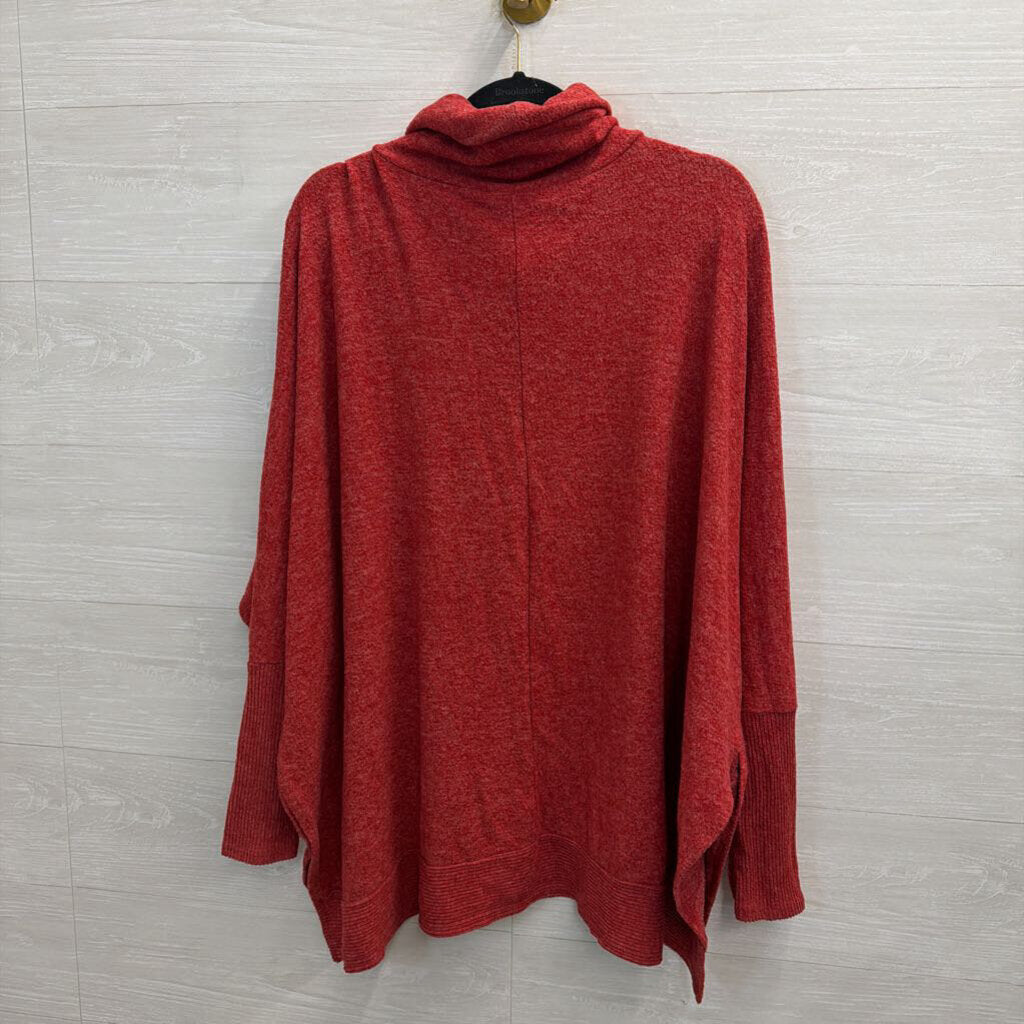 Zenana Red Turtleneck Sweater Top 1X