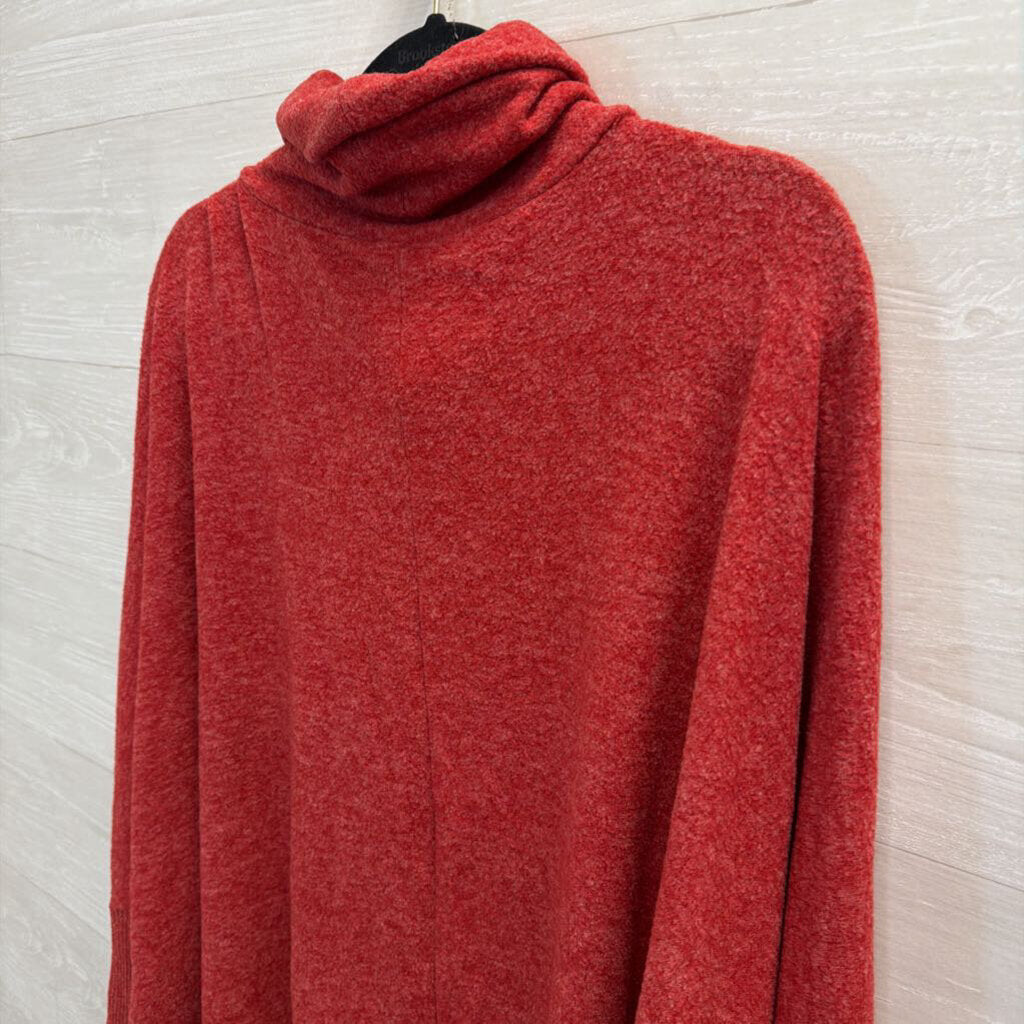 Zenana Red Turtleneck Sweater Top 1X