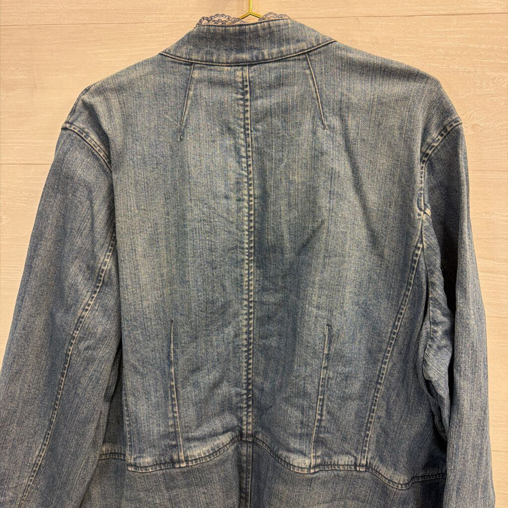Style and Co Medium Wash Denim Jacket 20W