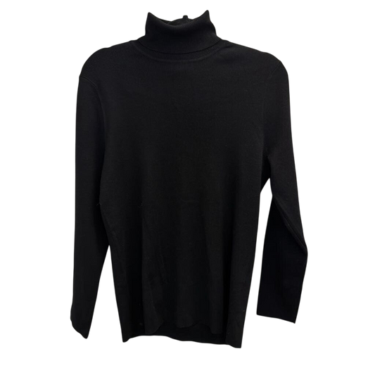 Chico's Black Ribbed Knit Turtleneck Top 2