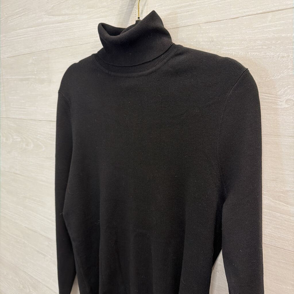 Chico's Black Ribbed Knit Turtleneck Top 2