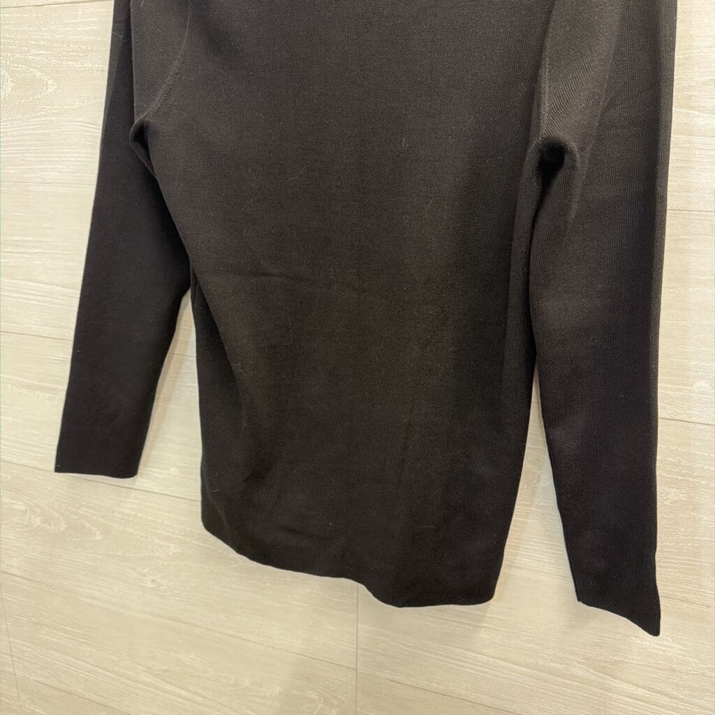 Chico's Black Ribbed Knit Turtleneck Top 2