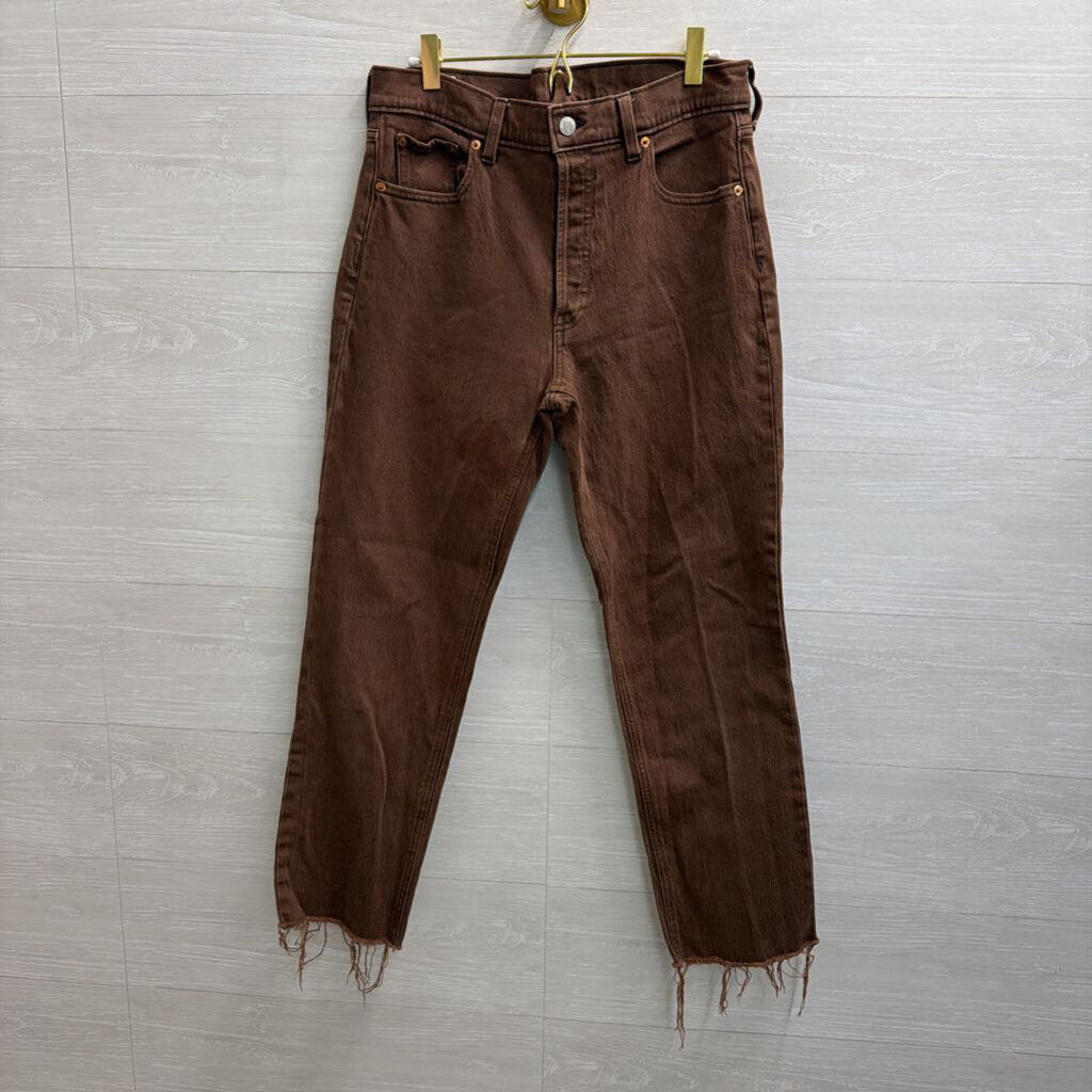Gap Brown Denim Cheeky Straight High Rise Jeans 29