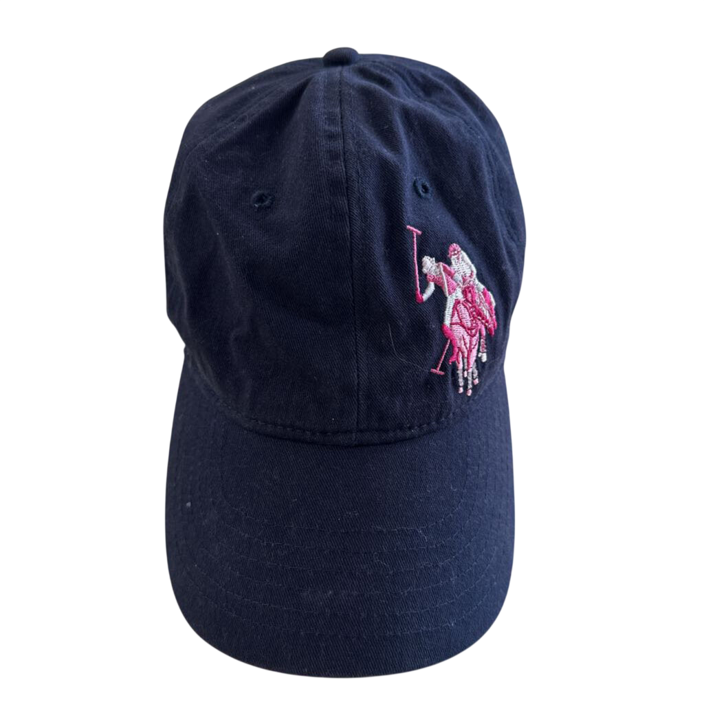 US Polo Assn Navy/ Pink Embroidered Baseball Hat