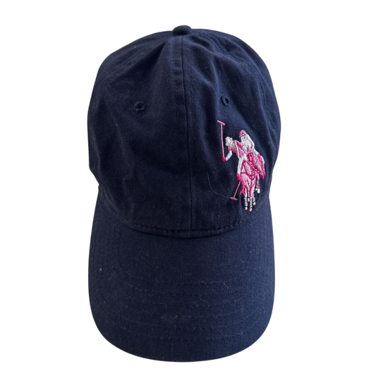 US Polo Assn Navy/ Pink Embroidered Baseball Hat