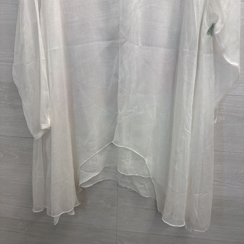 Pretty Angel White/ Pink Floral Print Long Sleeve Top Extra Large