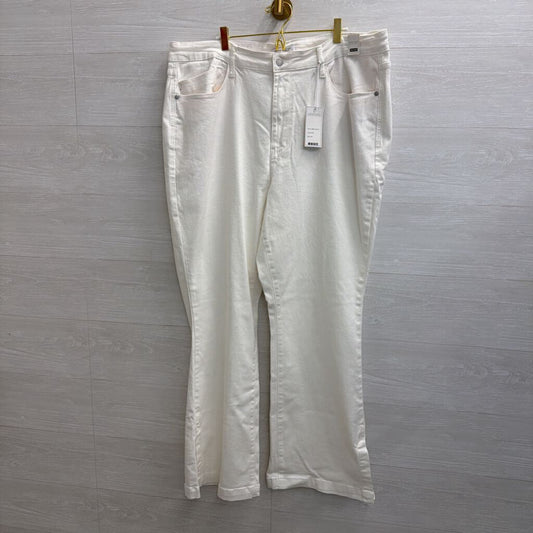 Judy Blue White Denim Slim Boot Jeans 22W