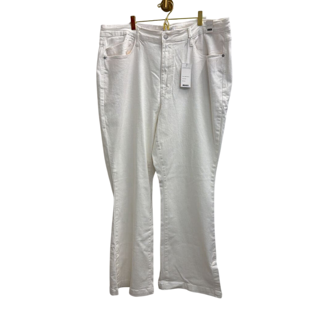 Judy Blue White Denim Slim Boot Jeans 22W