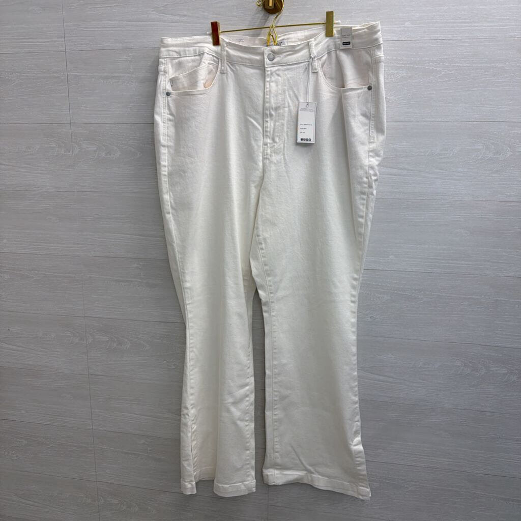 Judy Blue White Denim Slim Boot Jeans 22W