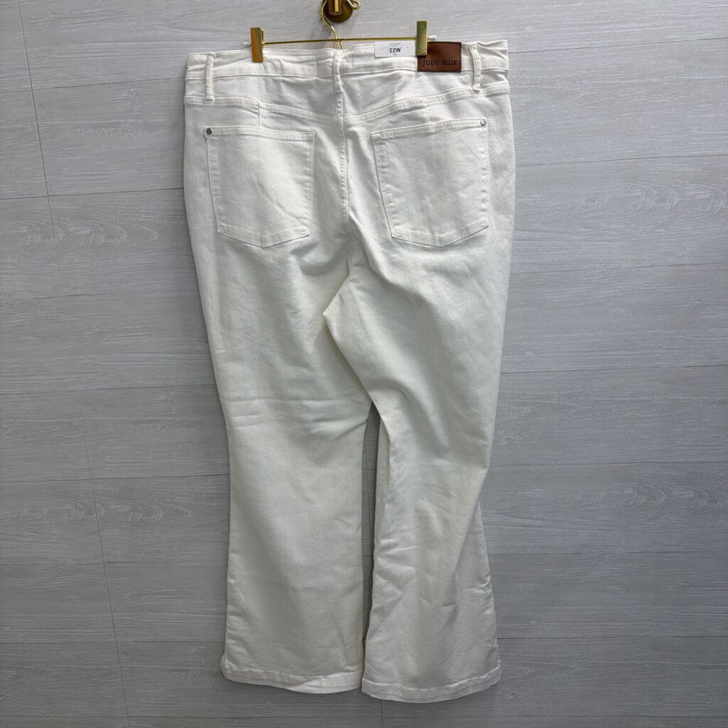 Judy Blue White Denim Slim Boot Jeans 22W