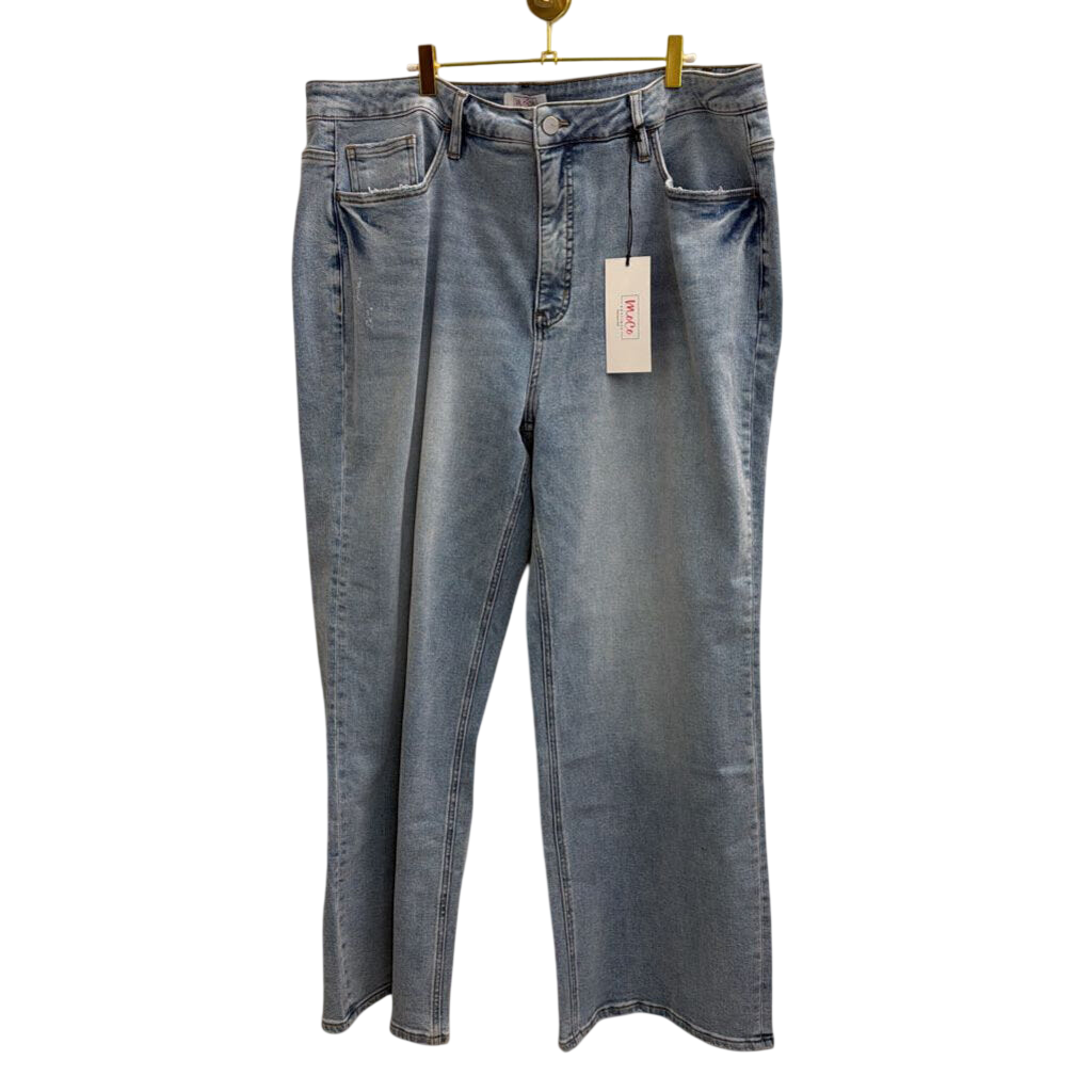 MoCo Light Wash Wide Leg Jeans 22W