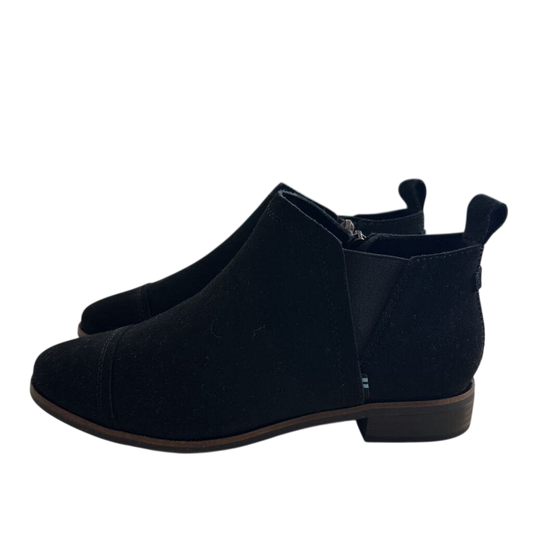 Toms Black Suede Reece Booties 8