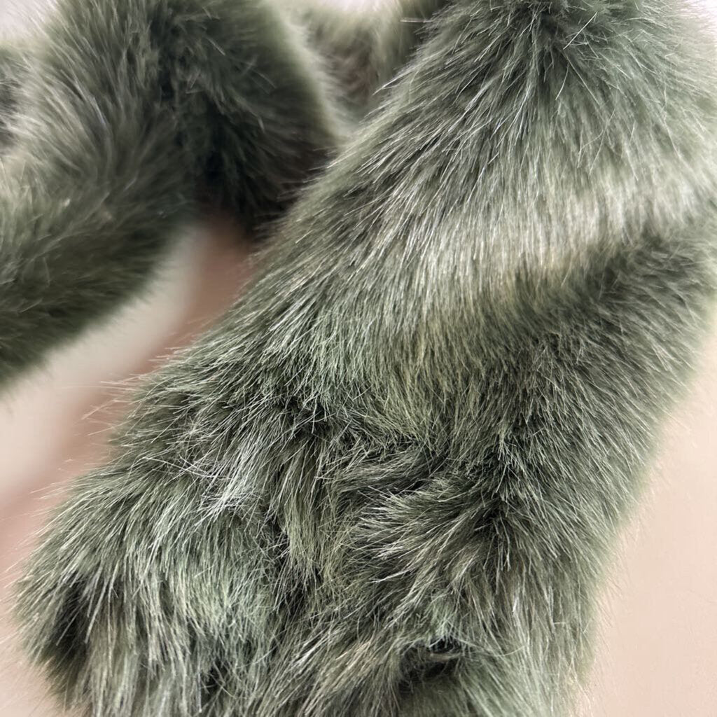 Green Faux Fur Neck Wrap Scarf