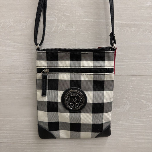 Black/ White Gingham Crossbody Purse