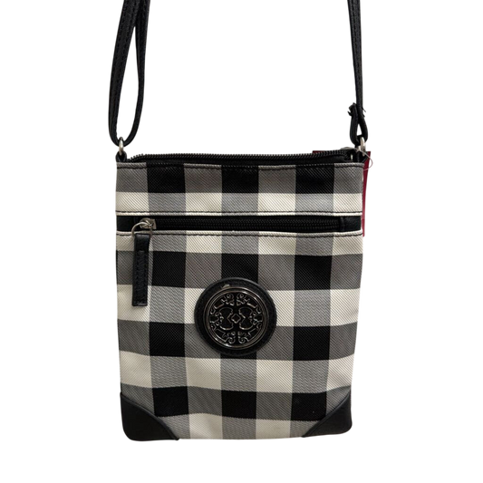 Black/ White Gingham Crossbody Purse