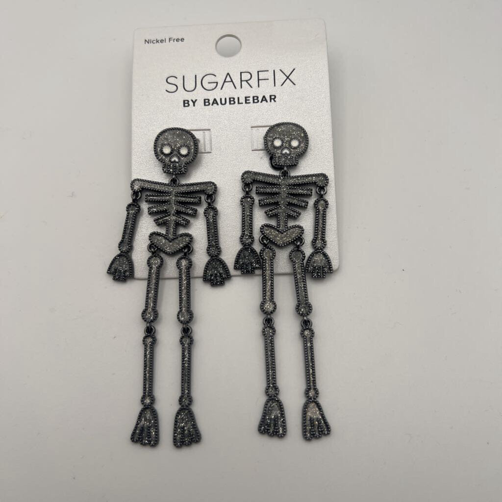 Sugarfix by BaubleBar Silver Skeleton Drop Earrings
