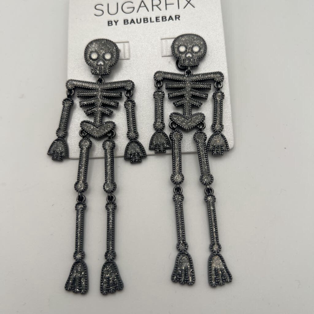 Sugarfix by BaubleBar Silver Skeleton Drop Earrings