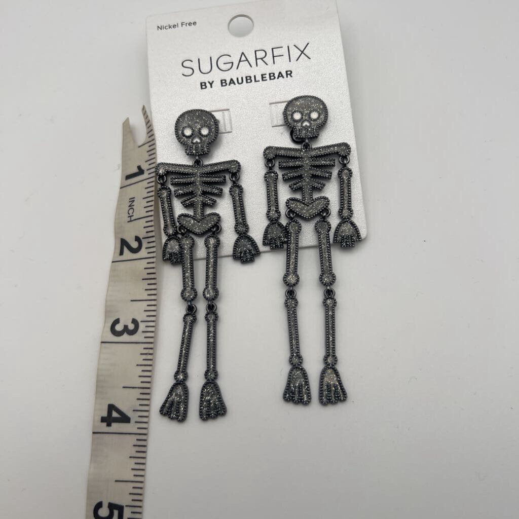 Sugarfix by BaubleBar Silver Skeleton Drop Earrings