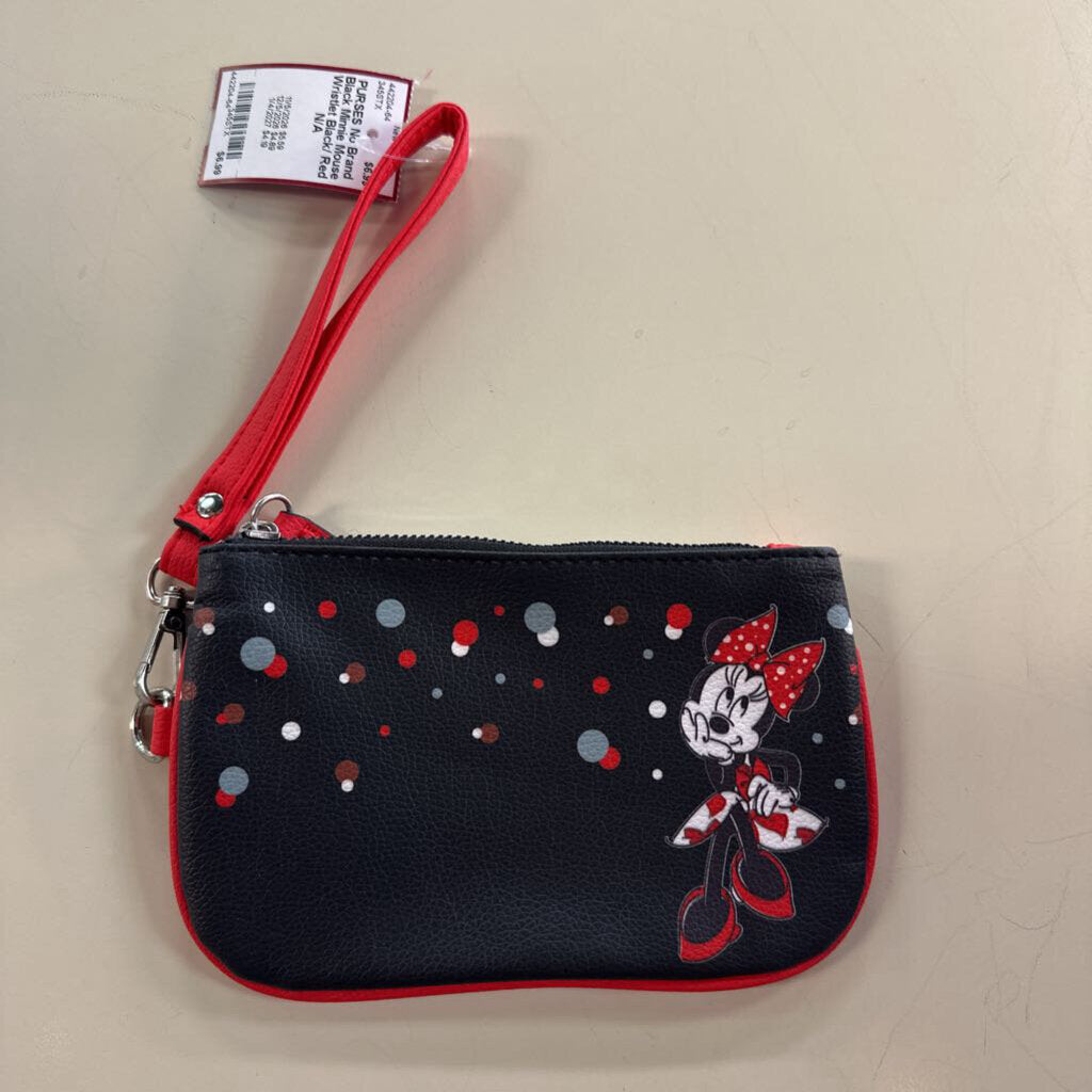 Black Minnie Mouse Wristlet