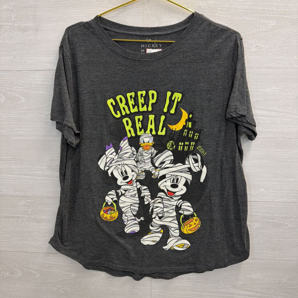 Disney Grey Creep It Real Short Sleeve Graphic Tee XXXL