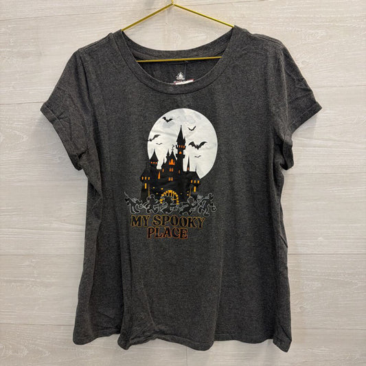 Disney Grey My Spooky Place Short Sleeve Graphic Tee Extra Large