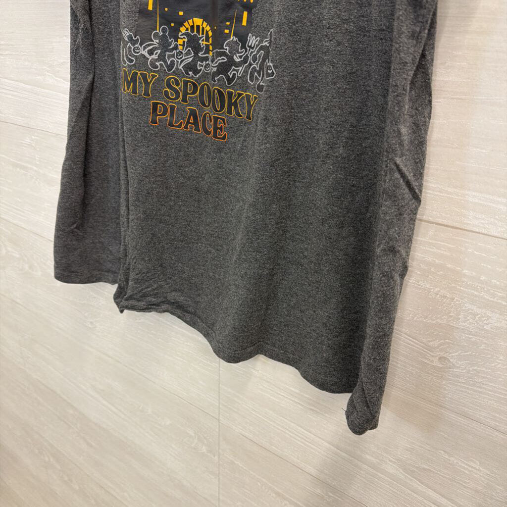 Disney Grey My Spooky Place Short Sleeve Graphic Tee Extra Large
