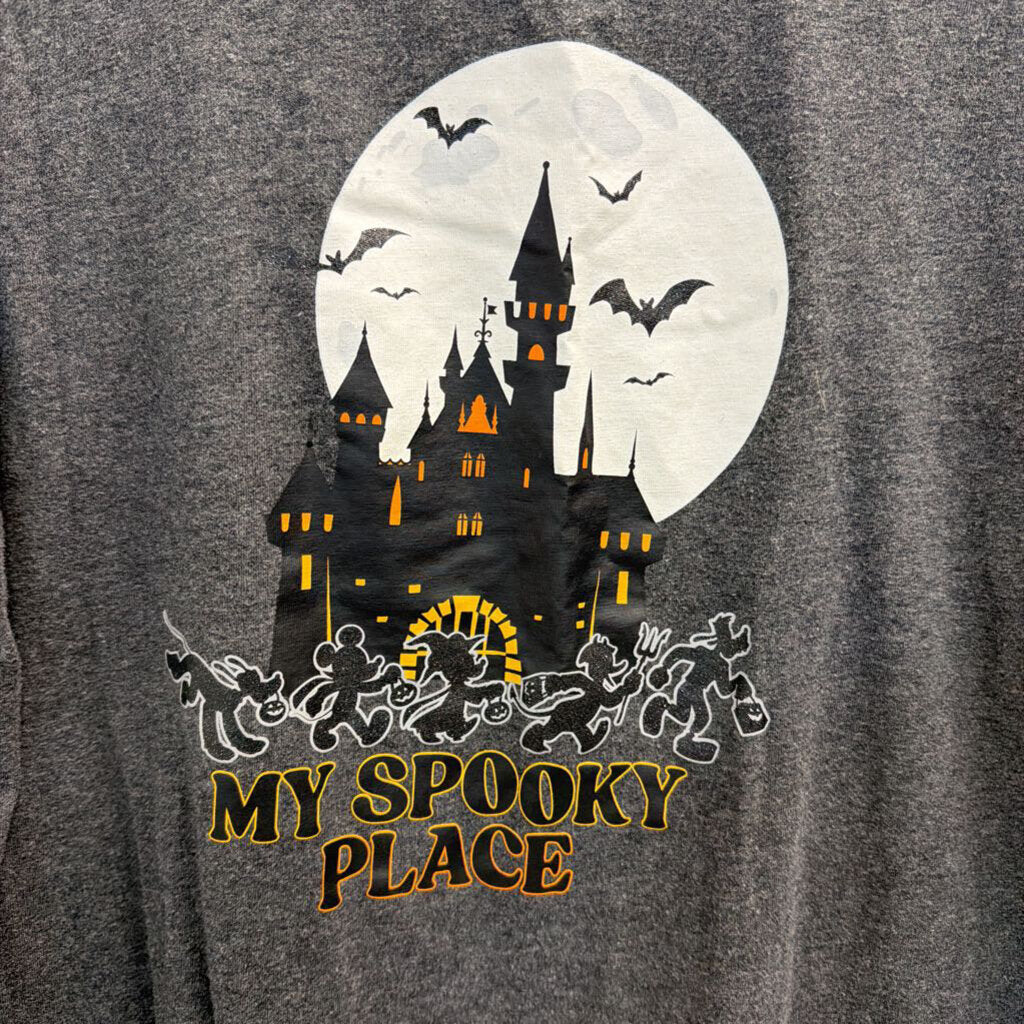 Disney Grey My Spooky Place Short Sleeve Graphic Tee Extra Large
