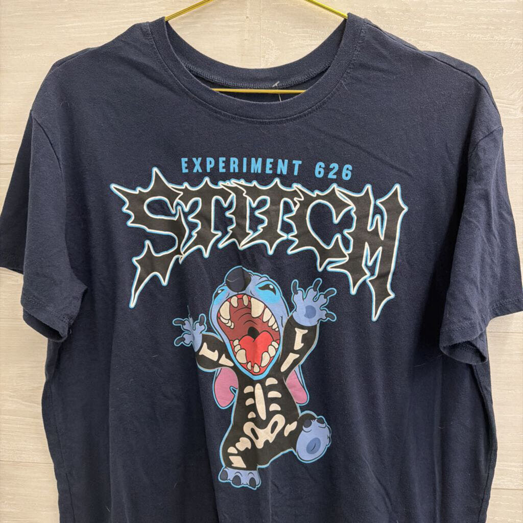 Stitch Navy Short Sleeve Graphic Tee Large