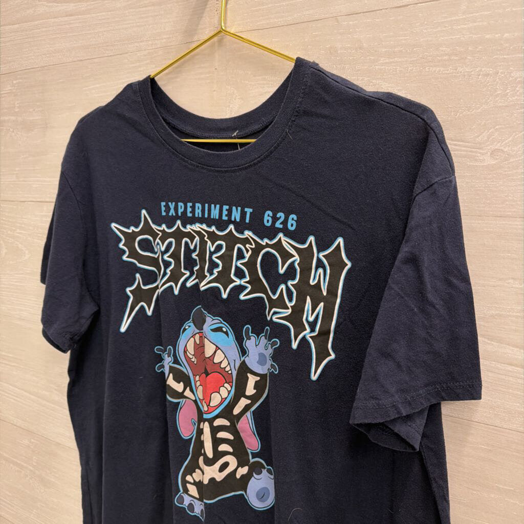 Stitch Navy Short Sleeve Graphic Tee Large