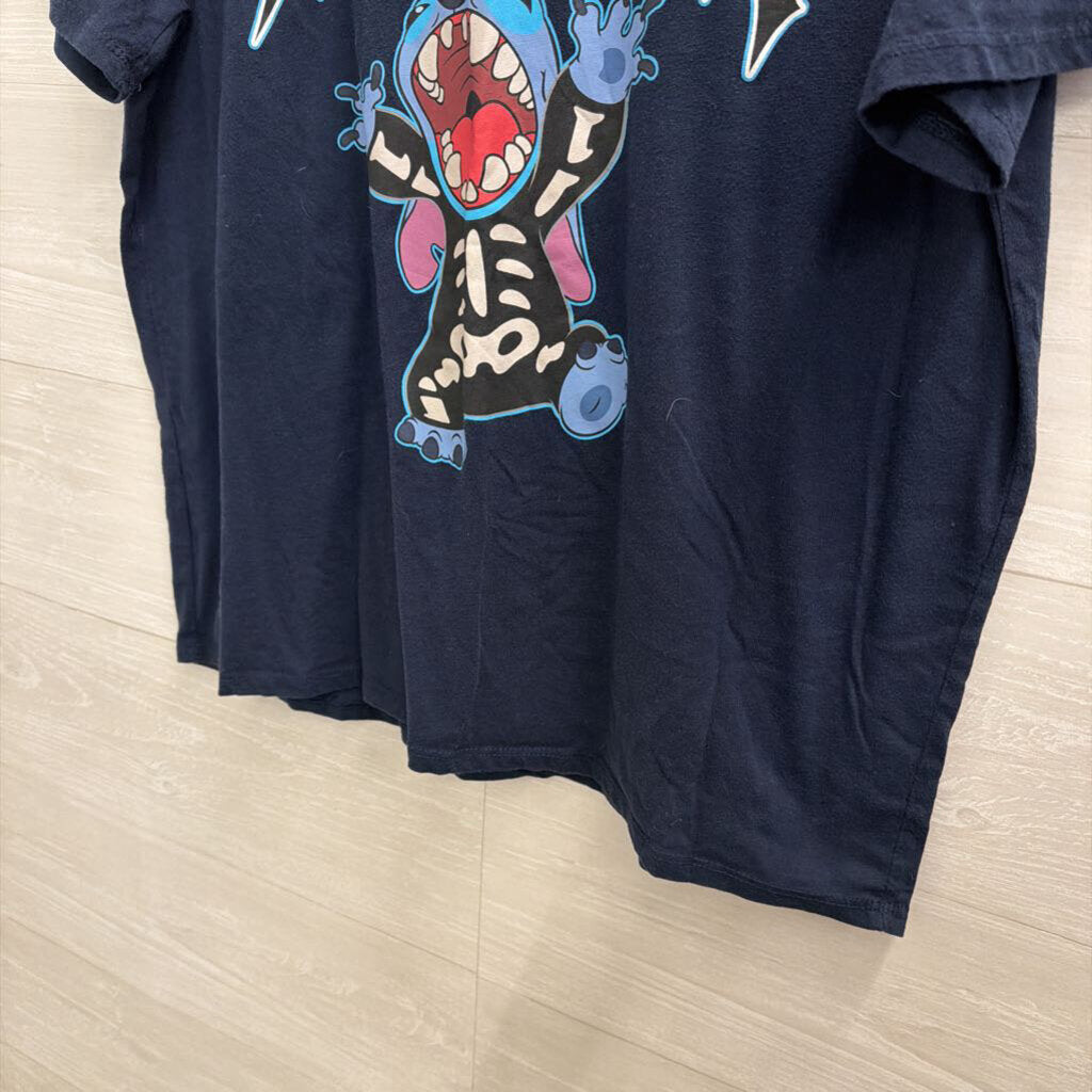 Stitch Navy Short Sleeve Graphic Tee Large