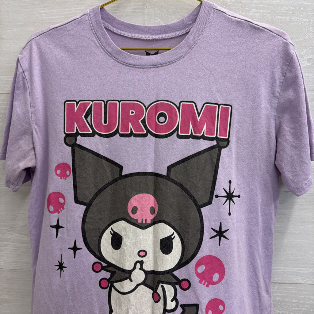 Kuromi Purple Short Sleeve Graphic Tee Large