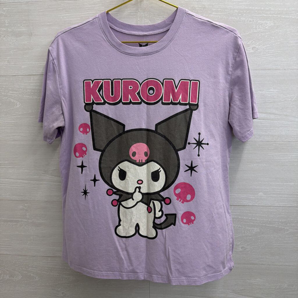 Kuromi Purple Short Sleeve Graphic Tee Large