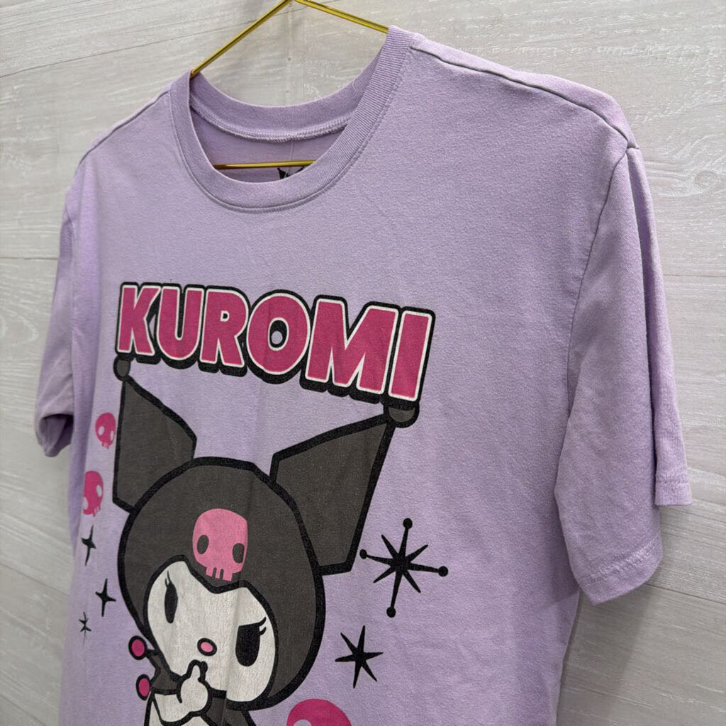 Kuromi Purple Short Sleeve Graphic Tee Large