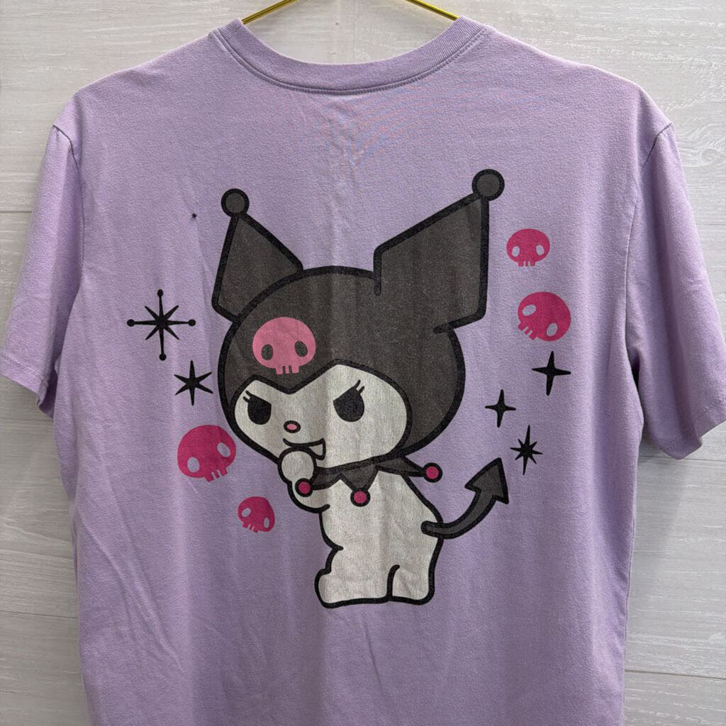 Kuromi Purple Short Sleeve Graphic Tee Large