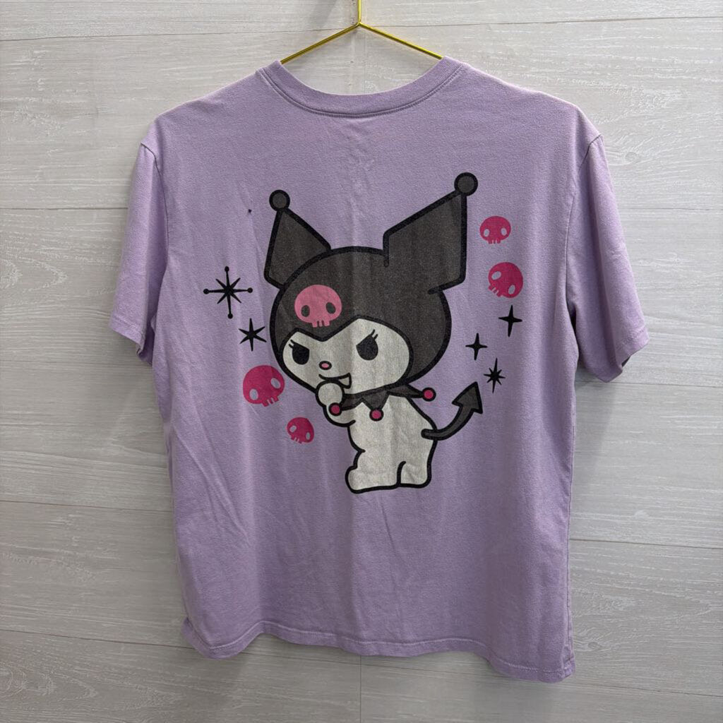 Kuromi Purple Short Sleeve Graphic Tee Large
