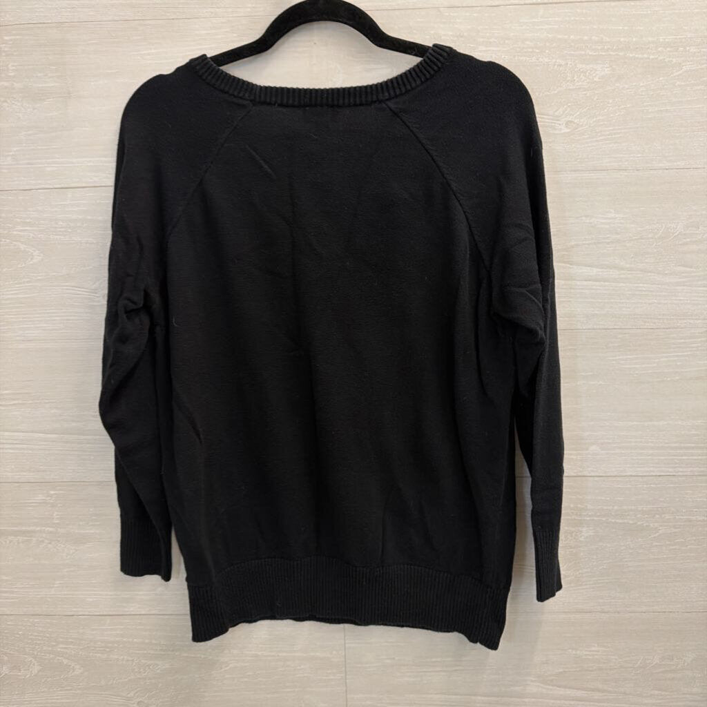 Torrid Black/ White Skeleton Face Sweater 00
