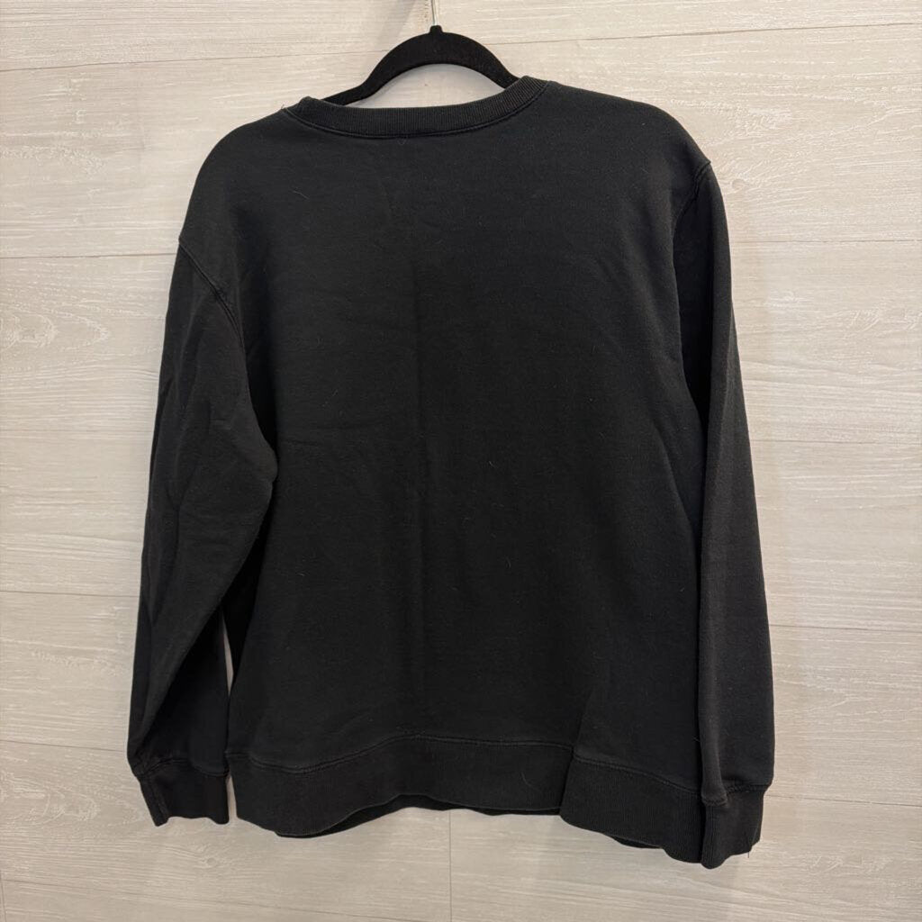 Quija Black/ White Graphic Long Sleeve Pullover Extra Large