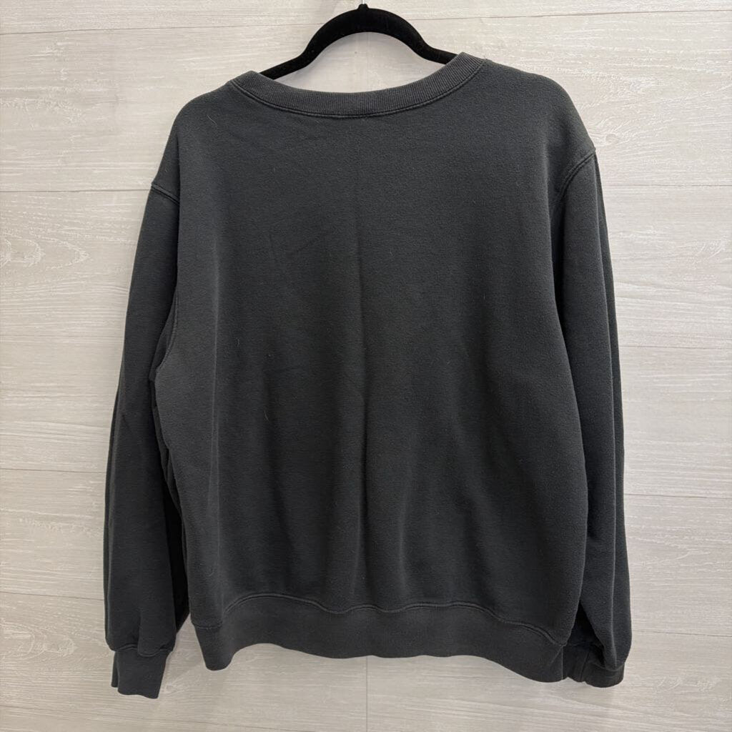 Quija Black/ White Graphic Long Sleeve Pullover XXL