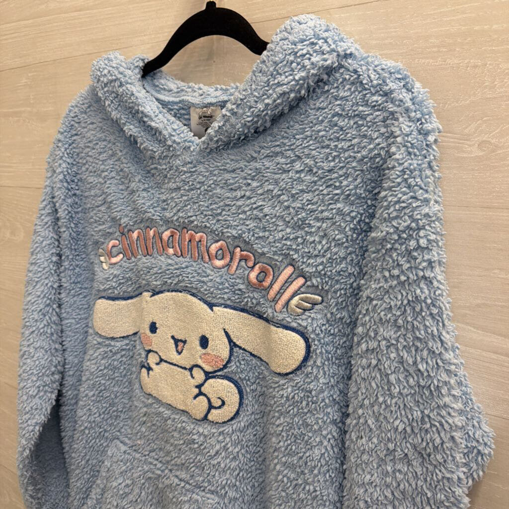 Cinnamorolle Blue Soft Fleeve Embroidered Graphic Hoodie Medium