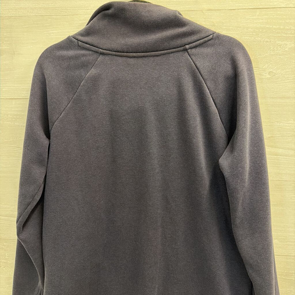 Athleta Navy Neck Zip Long Sleeve Pullover Medium
