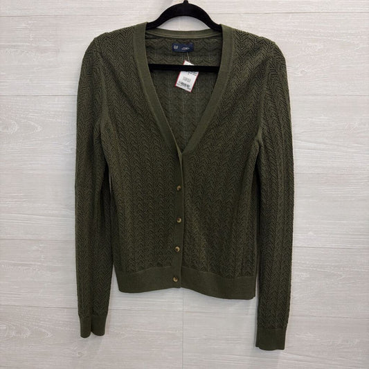 Gap Green Knit Cardigan Sweater Small