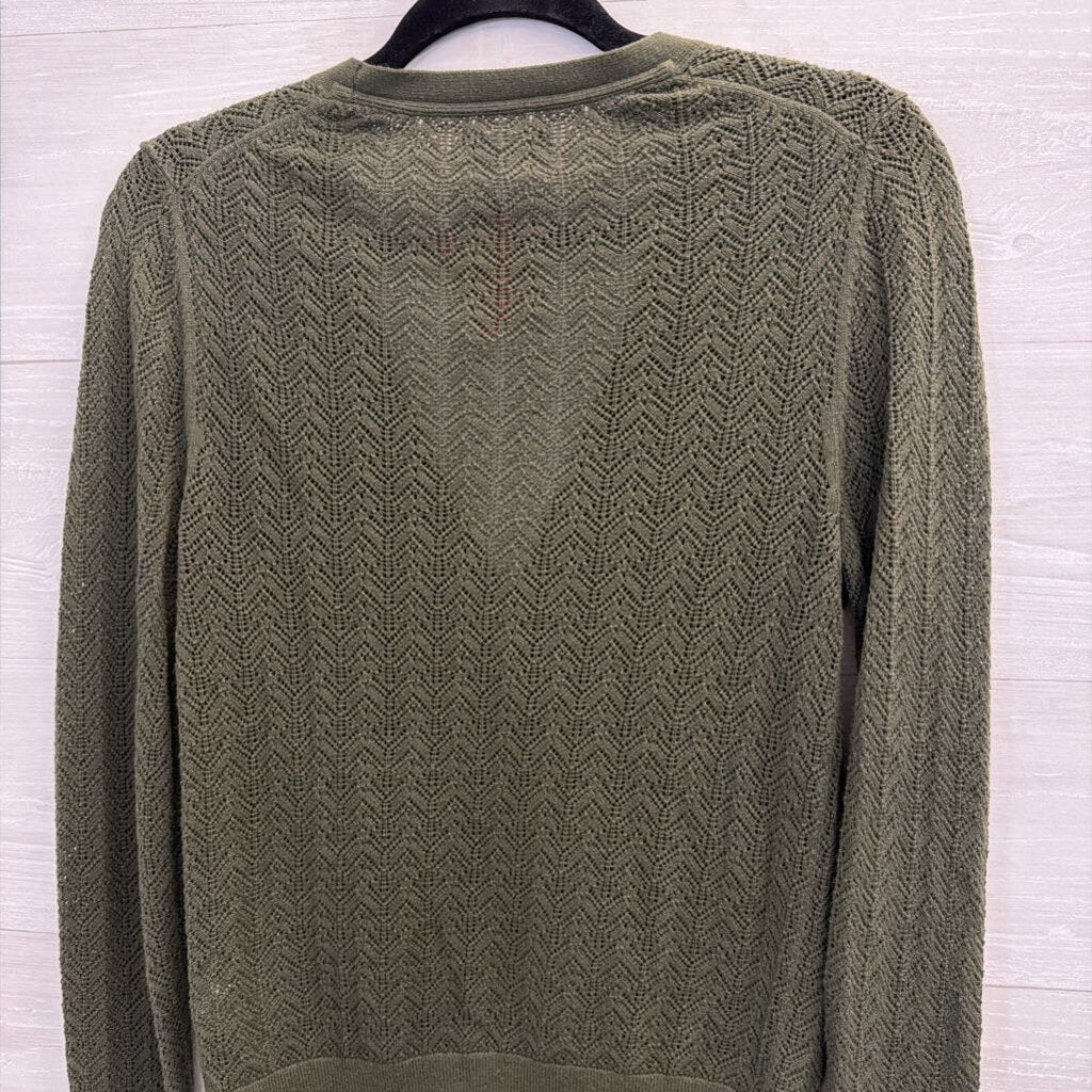 Gap Green Knit Cardigan Sweater Small