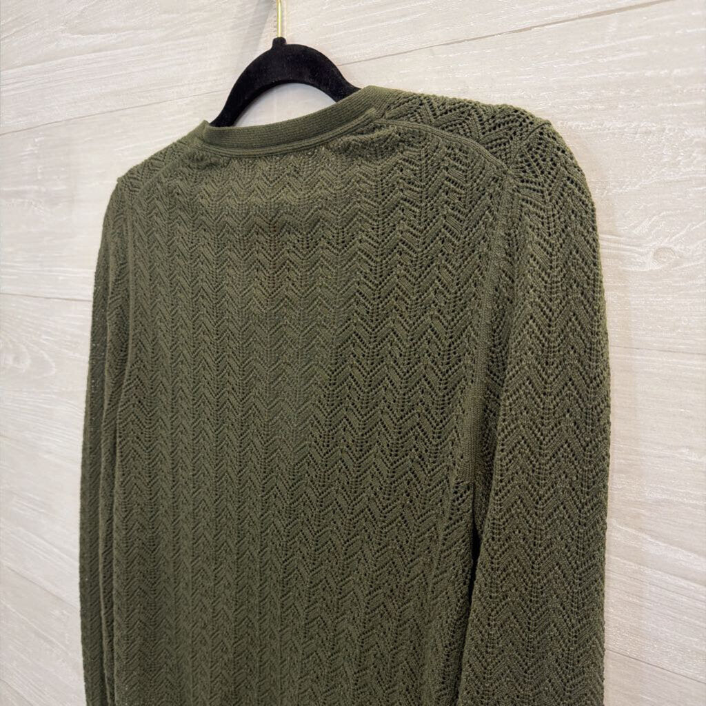 Gap Green Knit Cardigan Sweater Small