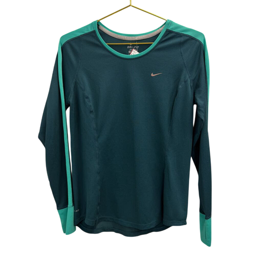 Nike Green Long Sleeve Athletic Top Large
