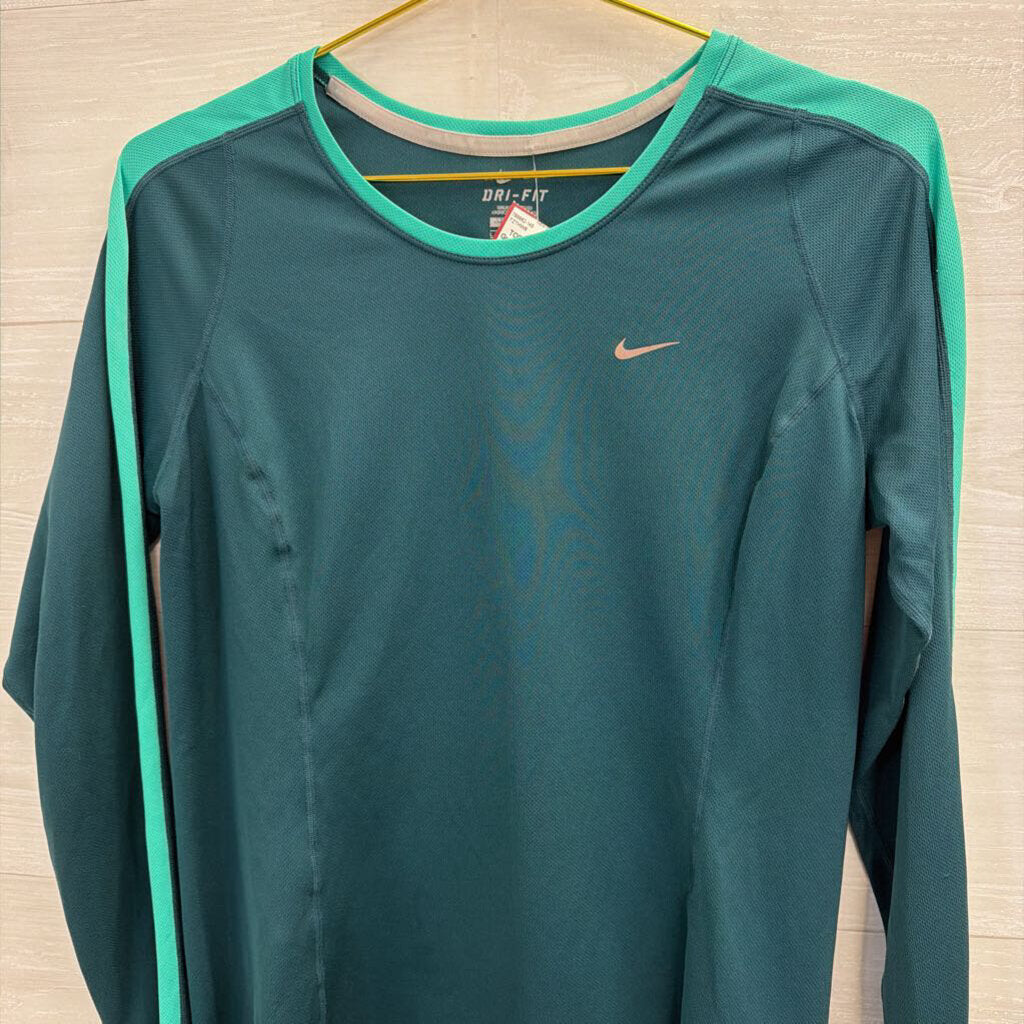 Nike Green Long Sleeve Athletic Top Large