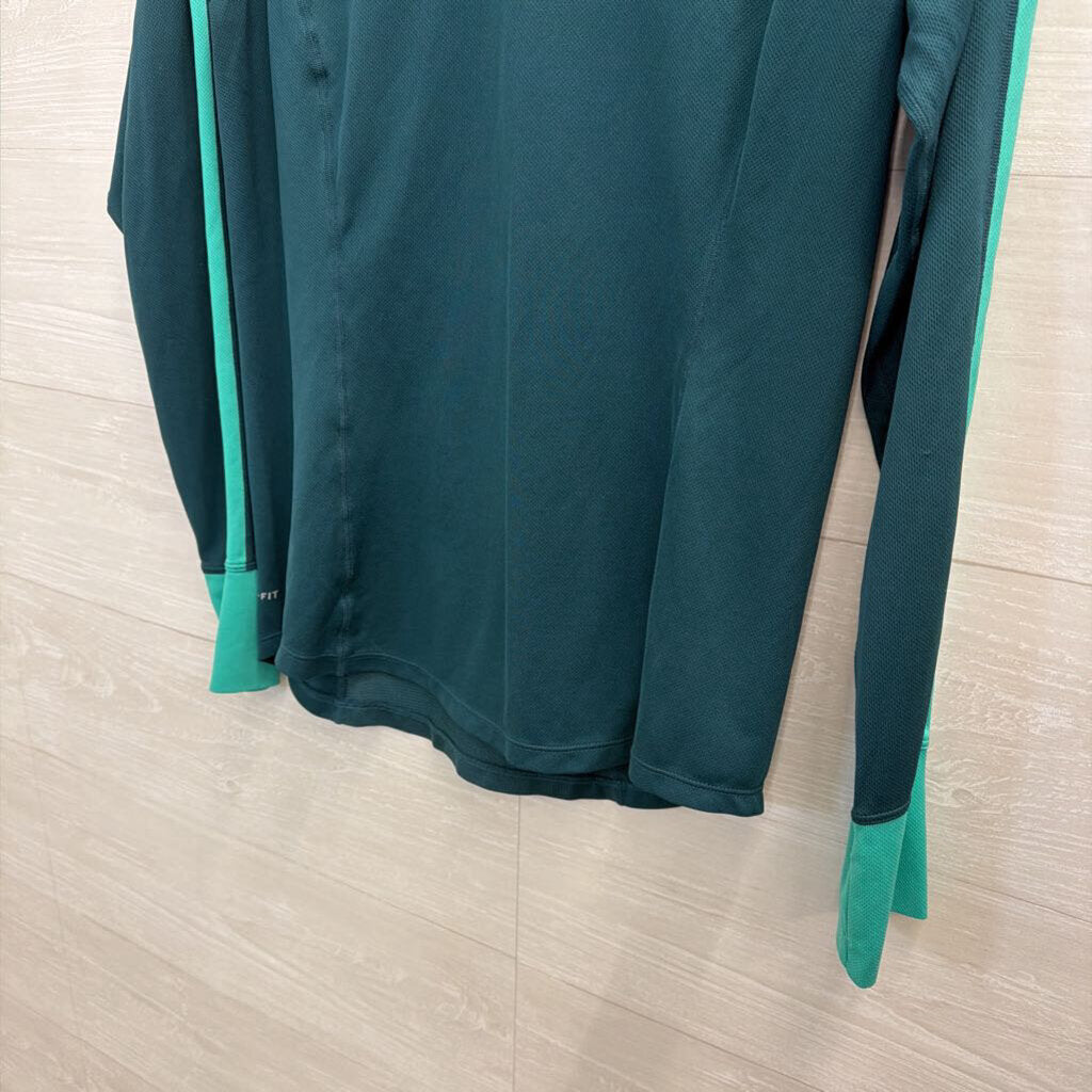 Nike Green Long Sleeve Athletic Top Large