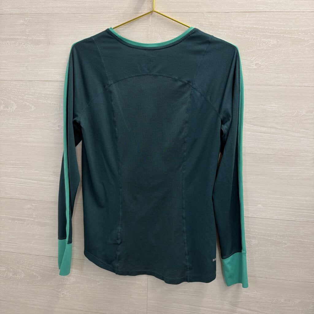 Nike Green Long Sleeve Athletic Top Large